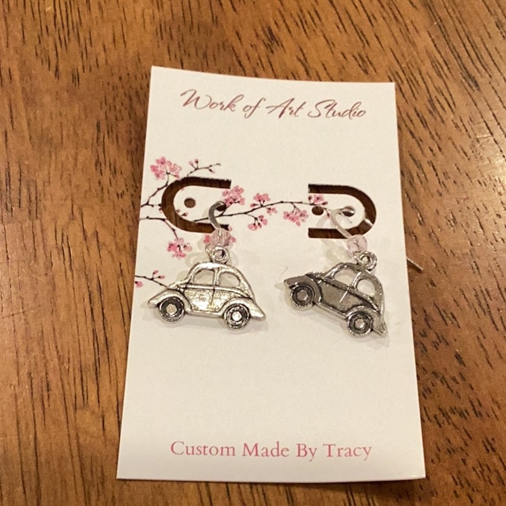 NEW! Volkswagen Beetle Bug Earrings
Silver Car